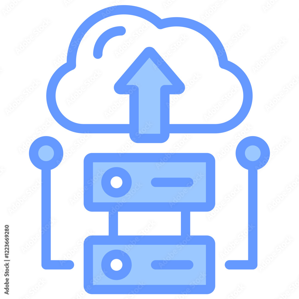 Fototapeta premium Workload Scaling Lineal Blue Icon