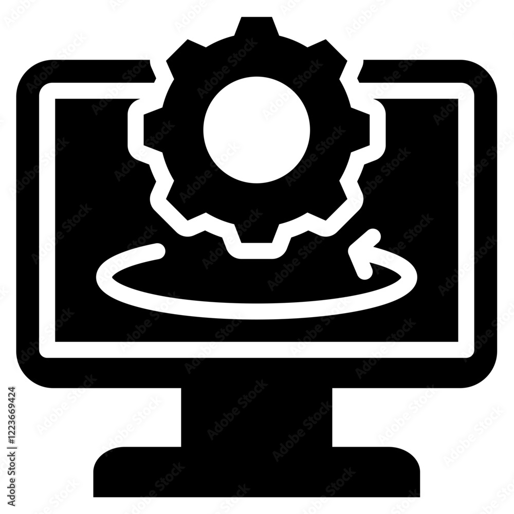Virtual Machine Solid Black Icon Virtual Machine Solid Black Icon