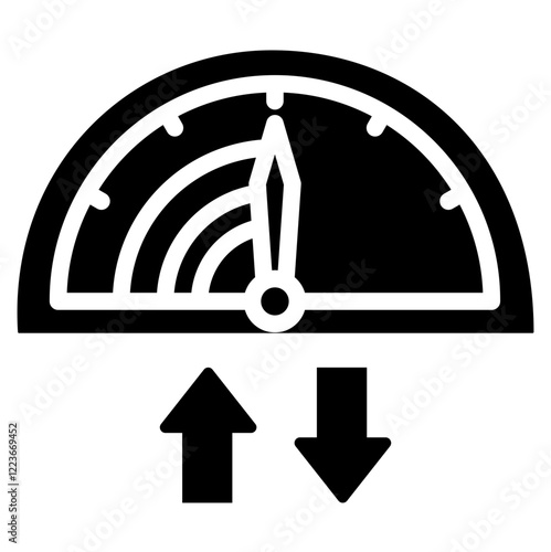 Network Latency Solid Black Icon