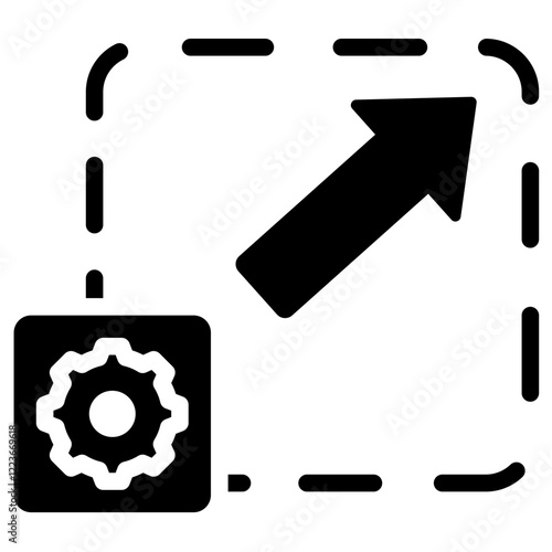 Scalable Architecture Solid Black Icon