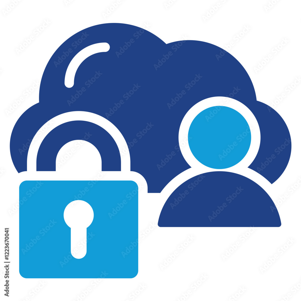 Private Cloud Dual Tone Icon Private Cloud Dual Tone Icon