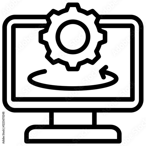 Virtual Machine Outline Icon
