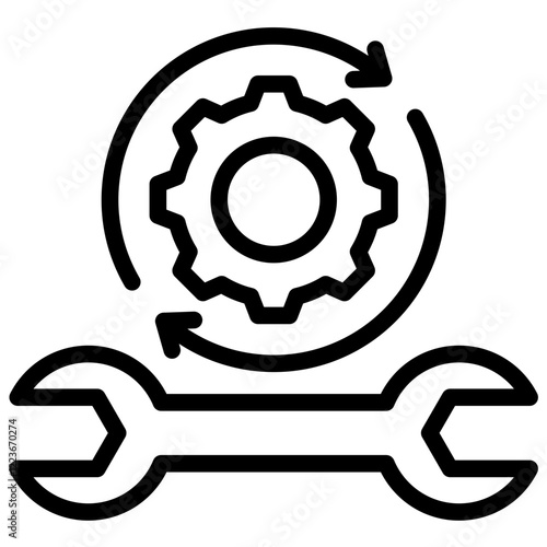 Automation Tool Outline Icon