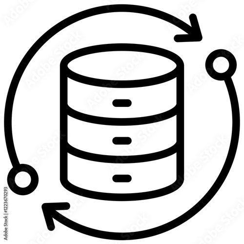 Data Synchronization Outline Icon