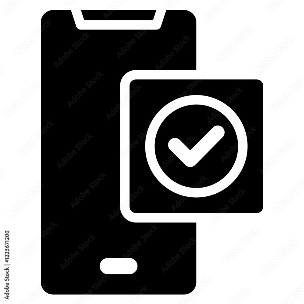 Mobile Application Solid Black Icon Mobile Application Solid Black Icon