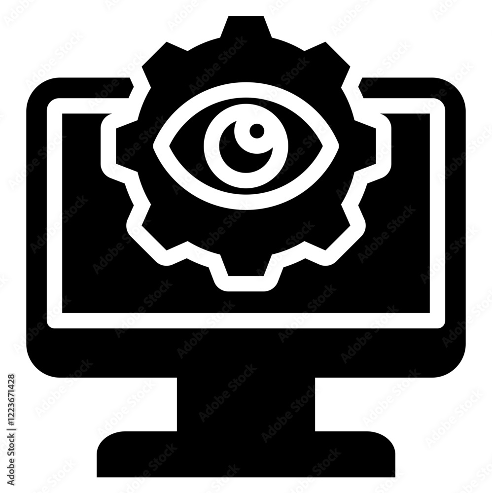 Visual Management Solid Black Icon Visual Management Solid Black Icon