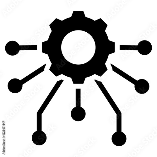 Resource Allocation Solid Black Icon