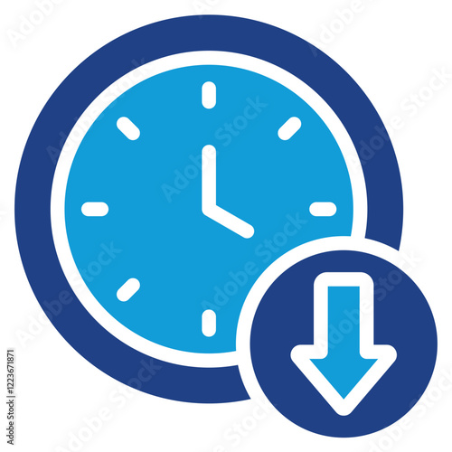 Time Reduction Dual Tone Icon