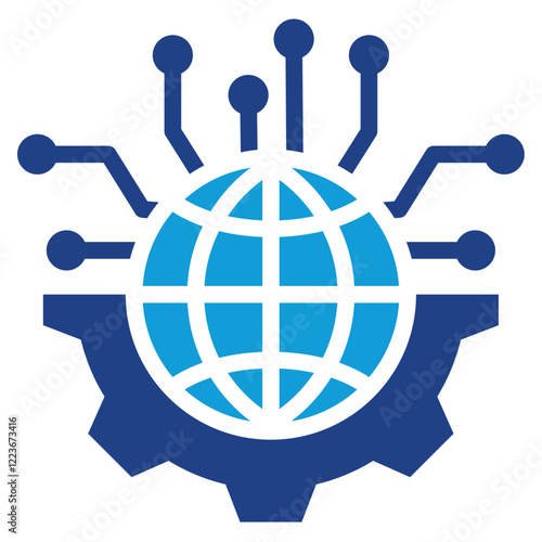 Digital Transformation Dual Tone Icon
