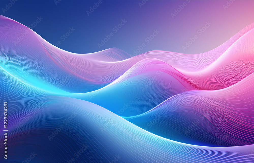abstract modern background in blue and pink, curves and waves banner abstract modern background in blue and pink, curves and waves banner