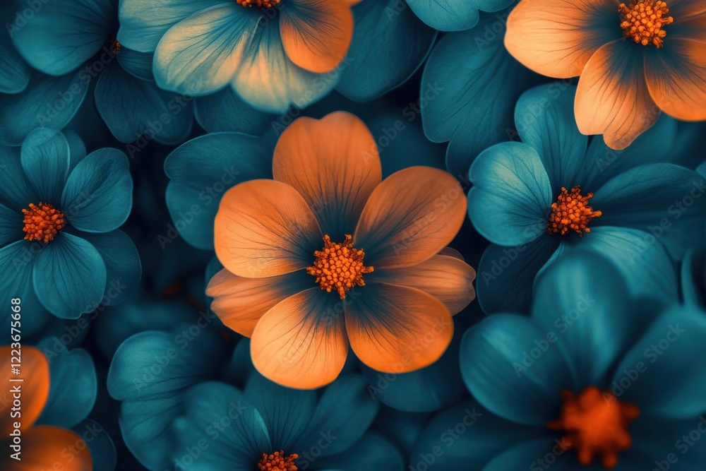 highresolution abstract floral background with teal and orange highresolution abstract floral background with teal and orange