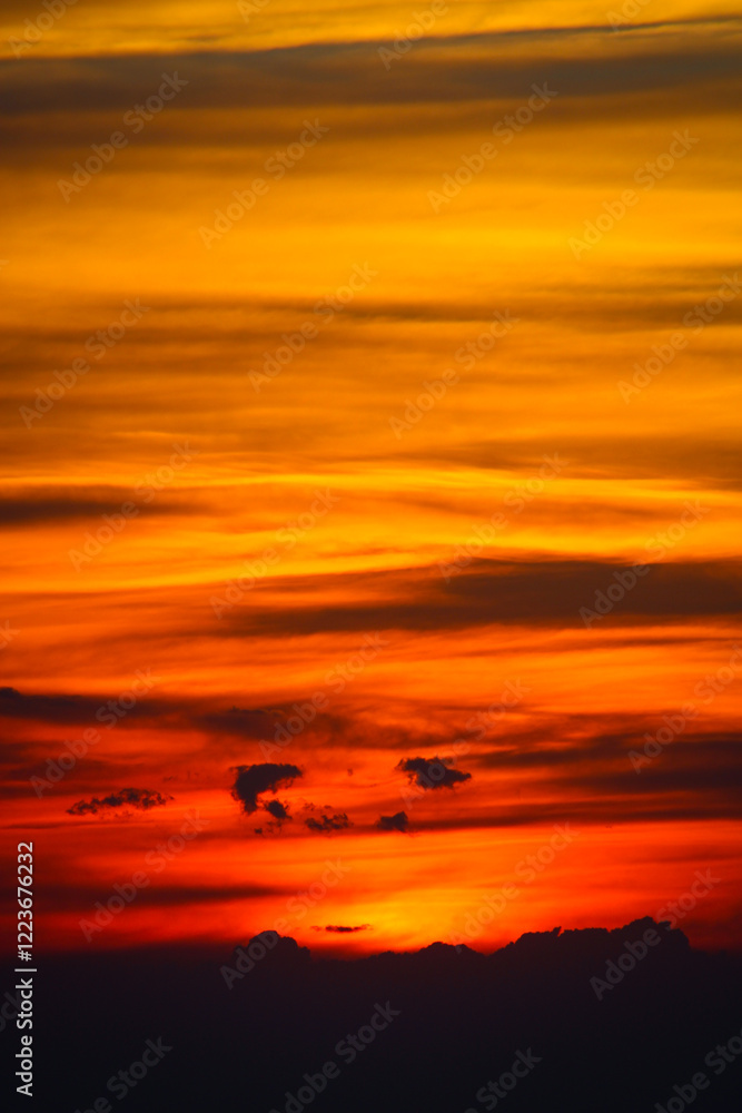 Obraz premium red sunset sky