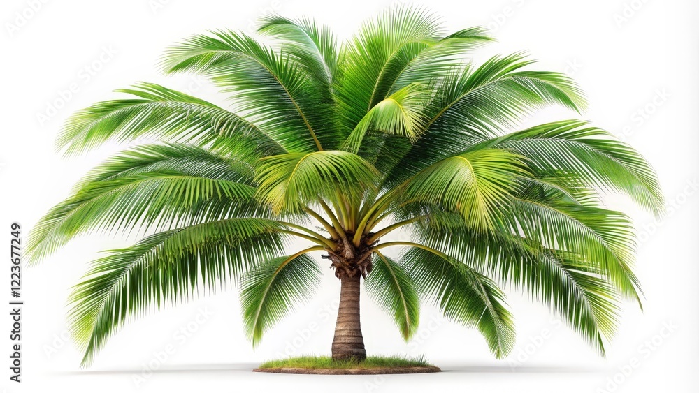 Obraz premium Coconut Palm Tree on White Background