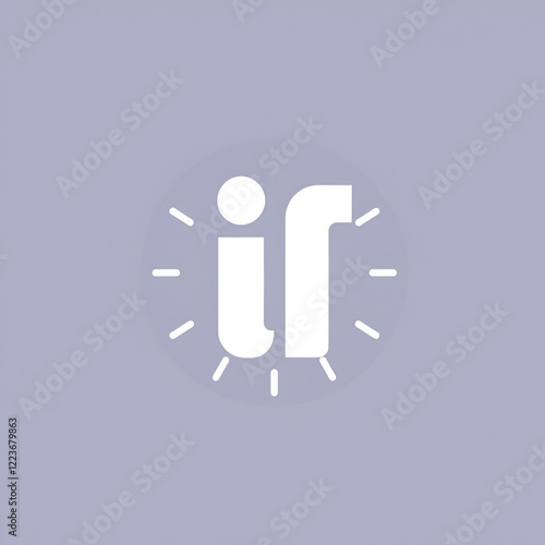 Innovative IFF Logo Icon, Capital Letter if Logo Template Vector Art photo