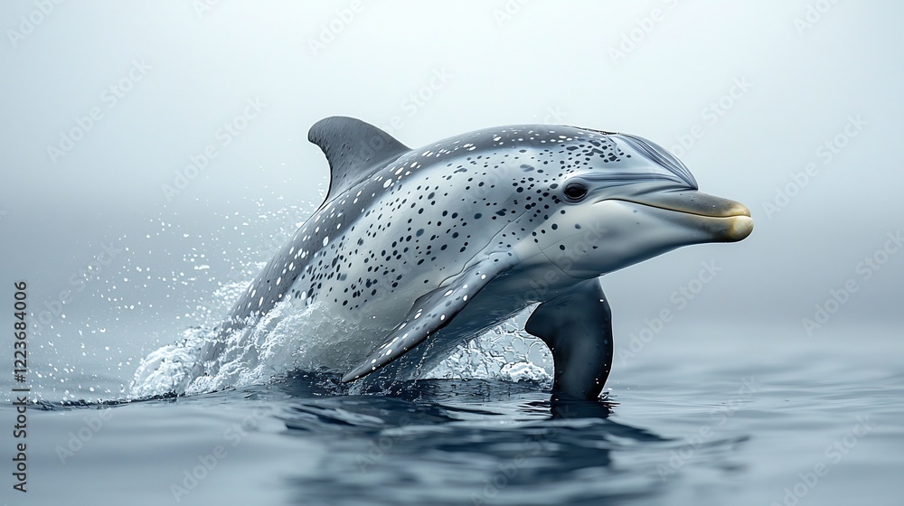 Obraz premium isolated dolphin white background wildlife fauna nature animal identification stock photo commercial use studio photography aquatic animals predators wild animals birds editorial use cutout images sha