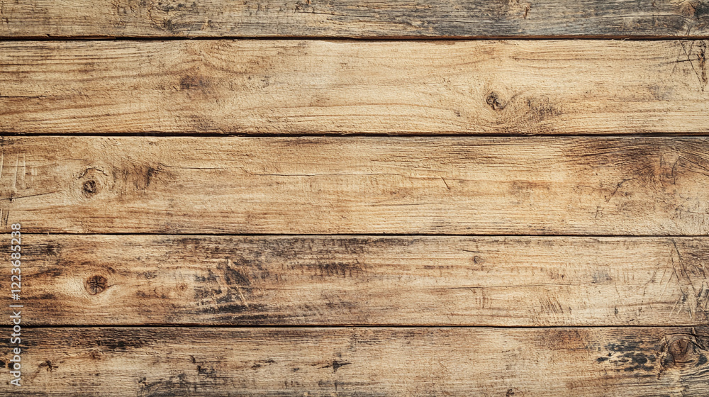 Fototapeta premium Natural light wood plank texture showcasing warm tones and rustic imperfections, perfect for interior design, crafts, and home improvement projects. Generative AI