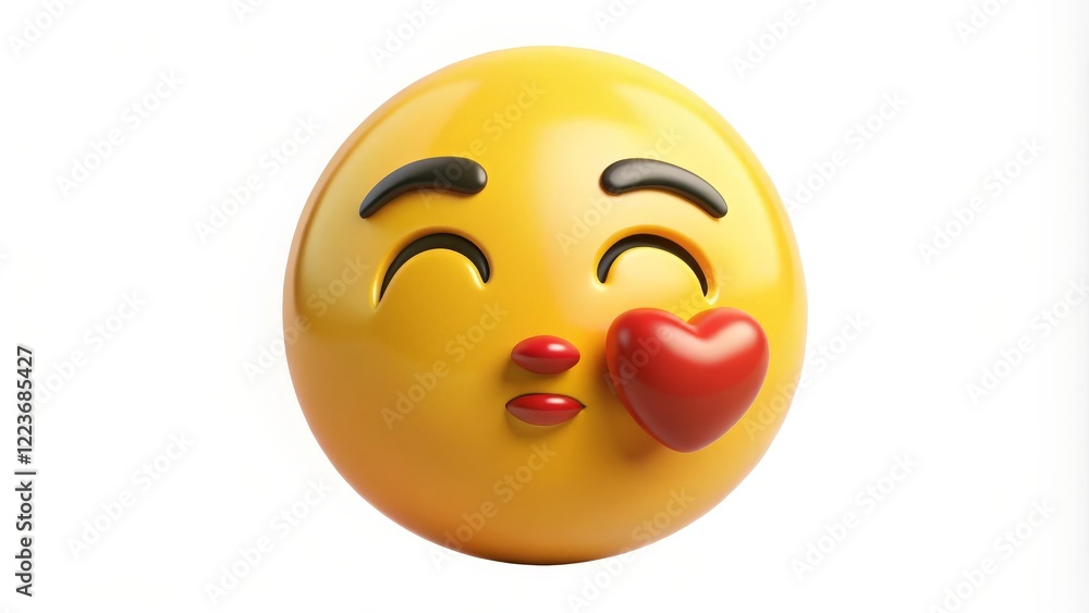 3D Emoji Kissing Heart