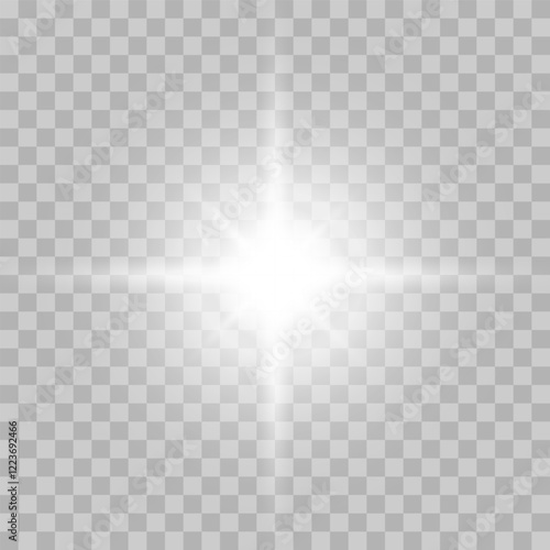 Sparkling star, vector glowing star light effect.Shine glowing stars. Vector illustration