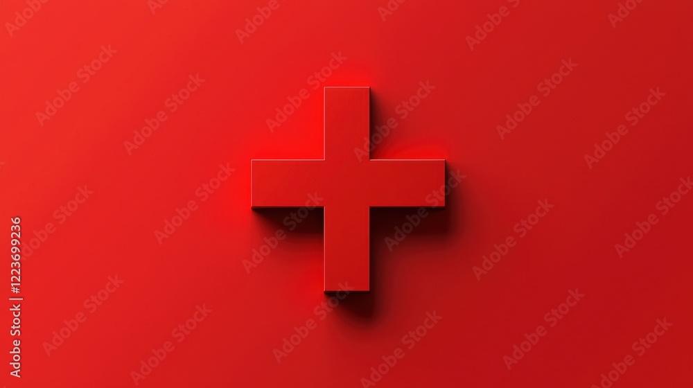 Red Cross Symbol for Health and Safety Awareness Red Cross Symbol for Health and Safety Awareness