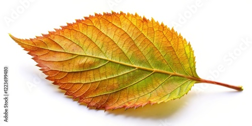 Autumn Leaf on White Background