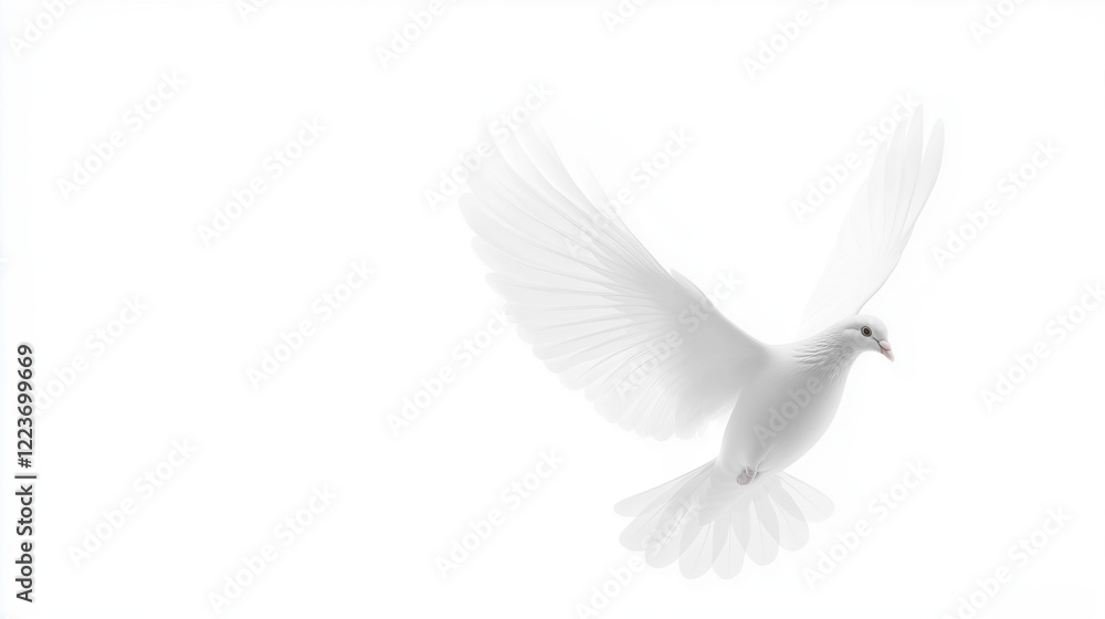 Obraz premium white dove isolated on white