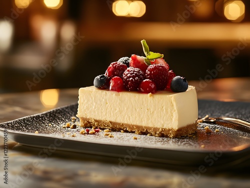 cheesecake with berries