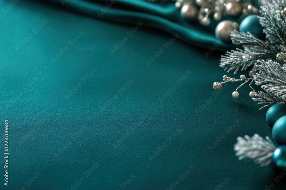 Elegant Christmasthemed image with plush fabric texture Elegant Christmasthemed image with plush fabric texture
