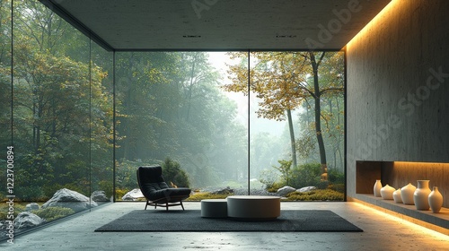 A Zoom room set up for a Scenic Online webinar in a cozy home office environment with windows showcasing a picturesque view of trees, perfect for team video calls