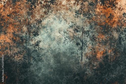   forest wallpaper with holographic texture and depth