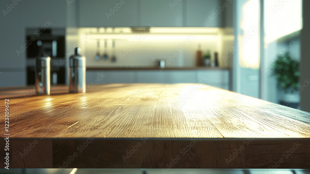 Fototapeta premium Modern kitchen table interior