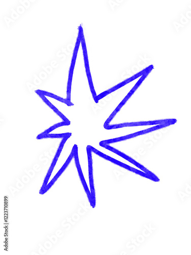 blue star icon scrapbook doodle planner