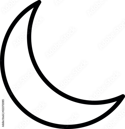 crescent moon icon High quality