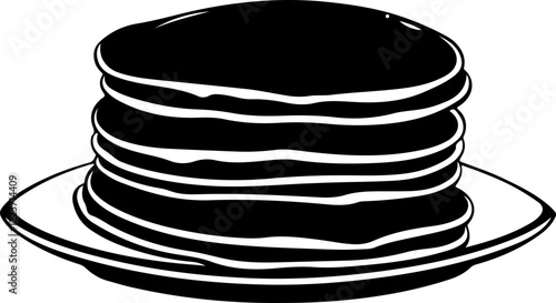 silhouette of a american pancak