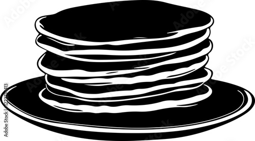 silhouette of a american pancak