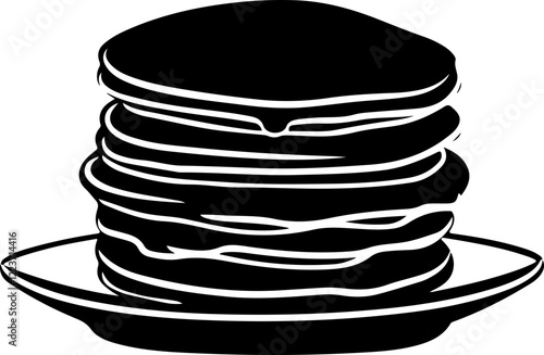 silhouette of a american pancak