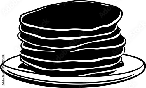 silhouette of a american pancak