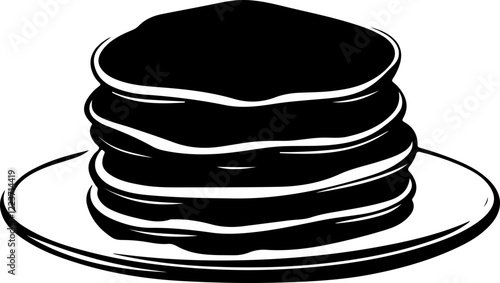 silhouette of a american pancak