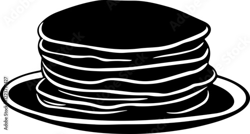 silhouette of a american pancak
