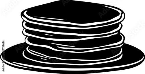 silhouette of a american pancak