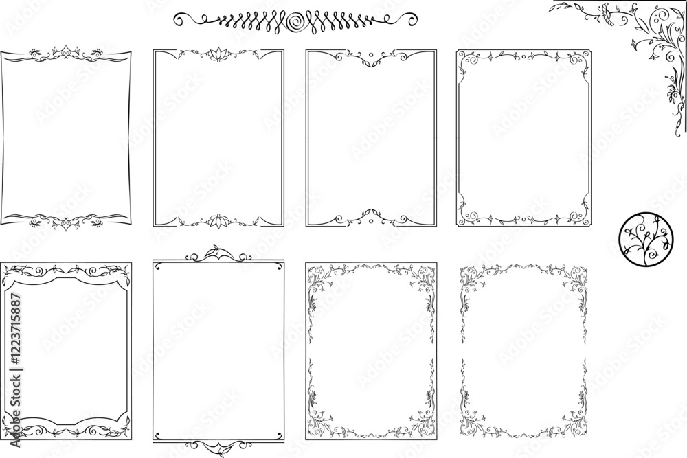 vector frames black on a white background vector frames black on a white background