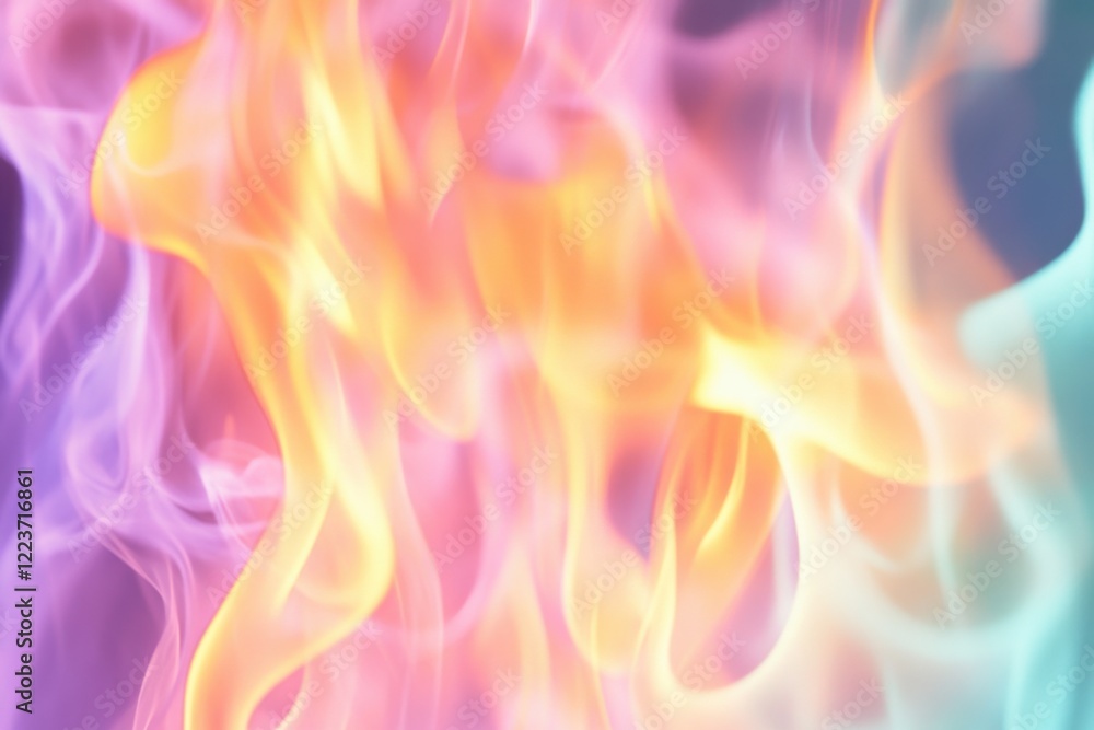 Naklejka premium Abstract fire background with pastel colors and glowing edges