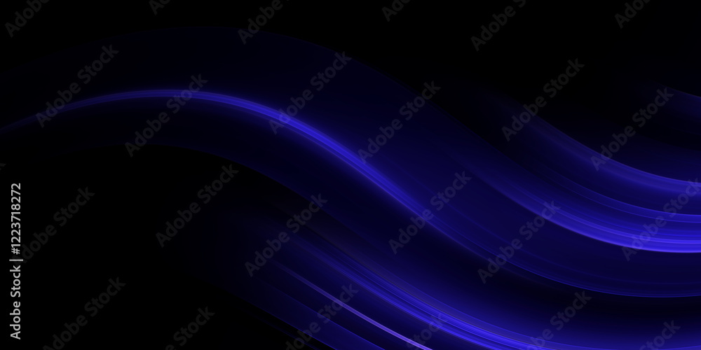 Fototapeta premium The modern tech background features glowing blue speed line beam explosion rays tails