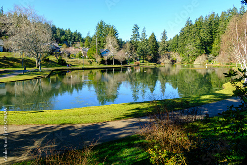 Beautiful sunny day at Mingus Park Coos Bay Oregon