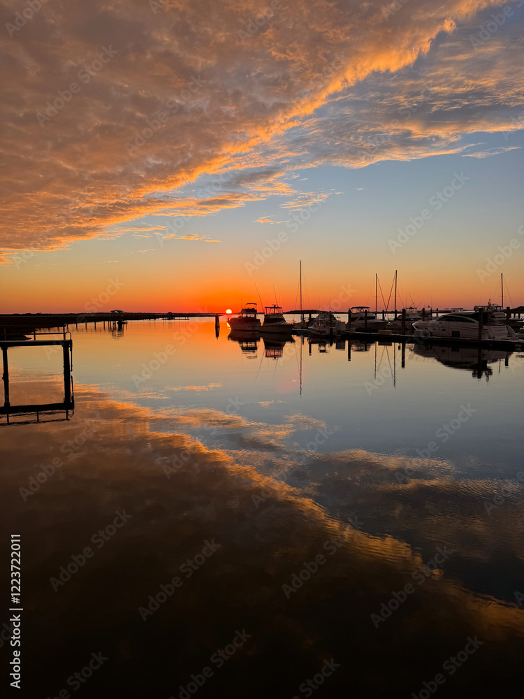 Obraz premium Sunset over Folly River