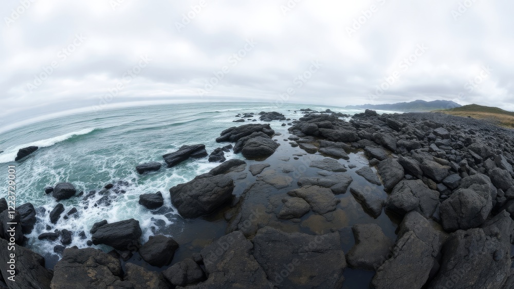 Waves Breaking on Rugged Shore Waves Breaking on Rugged Shore