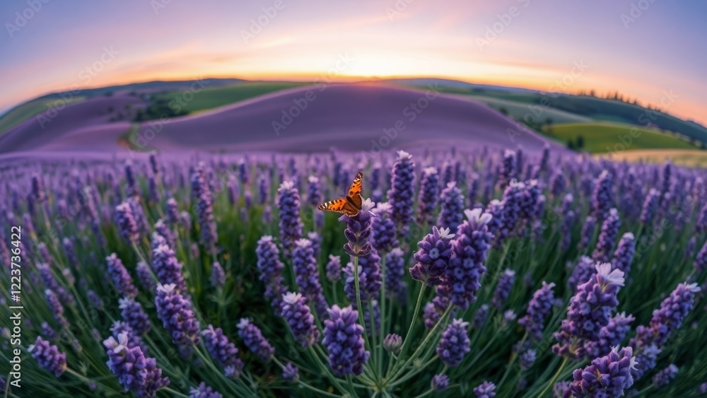 Butterfly’s Grace in Lavender Fields Butterfly’s Grace in Lavender Fields