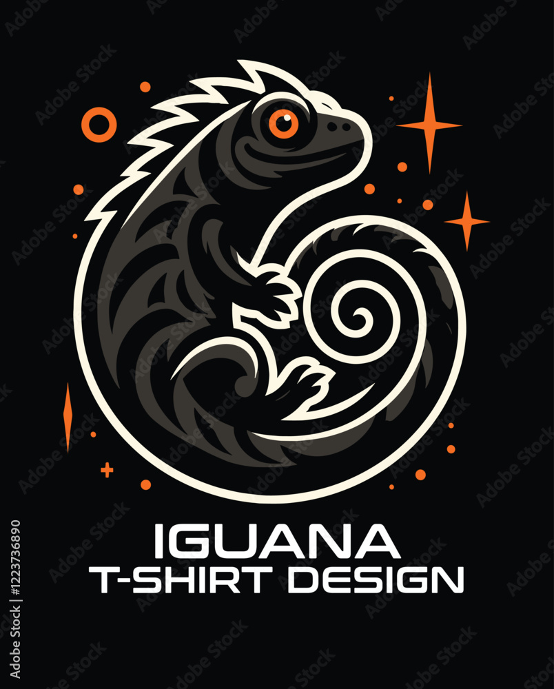 Naklejka premium Iguana Vector Logo Design
