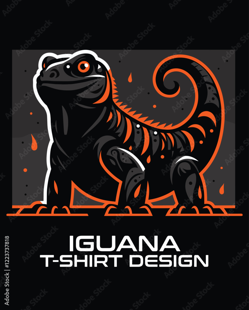 Iguana Vector Logo Design Iguana Vector Logo Design