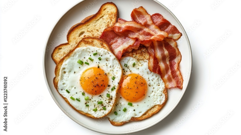 Scrumptious Breakfast of Eggs, Bacon, and Toast Scrumptious Breakfast of Eggs, Bacon, and Toast