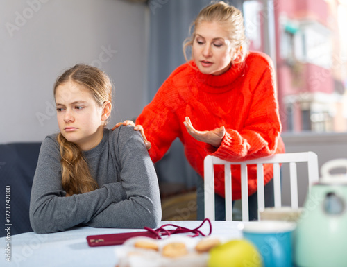 Woman and her daughter offended at each other after quarrel photo